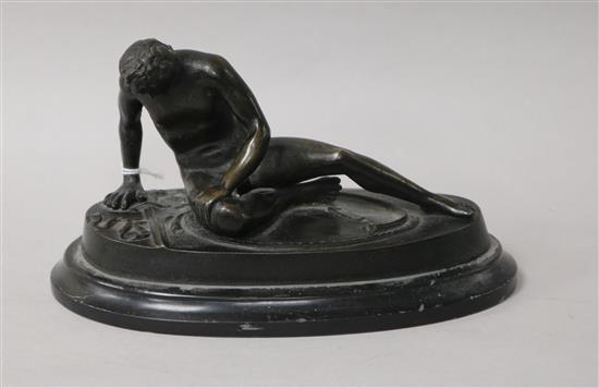 A classical seated bronze figure